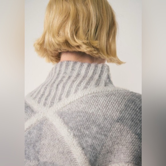 NWT Mango Turtleneck Rhombus Sweater Small - Picture 5 of 10